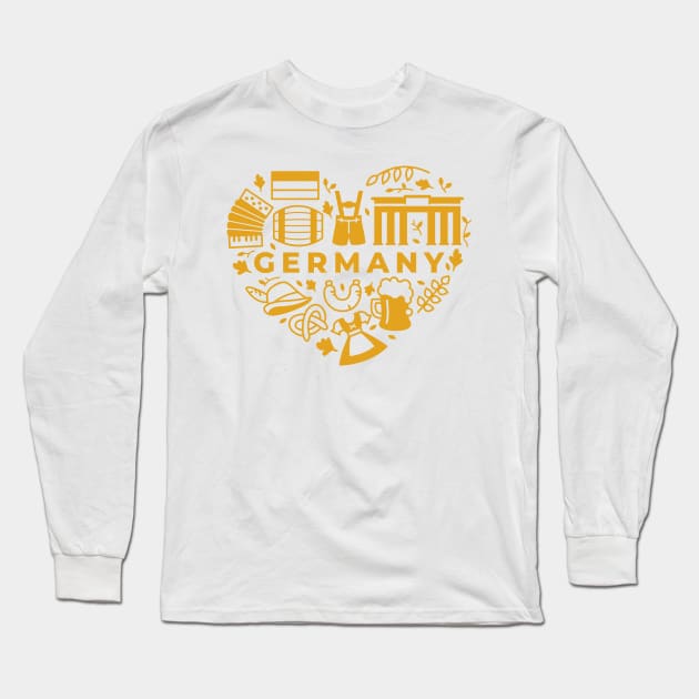 Germany Long Sleeve T-Shirt by SunburstGeo